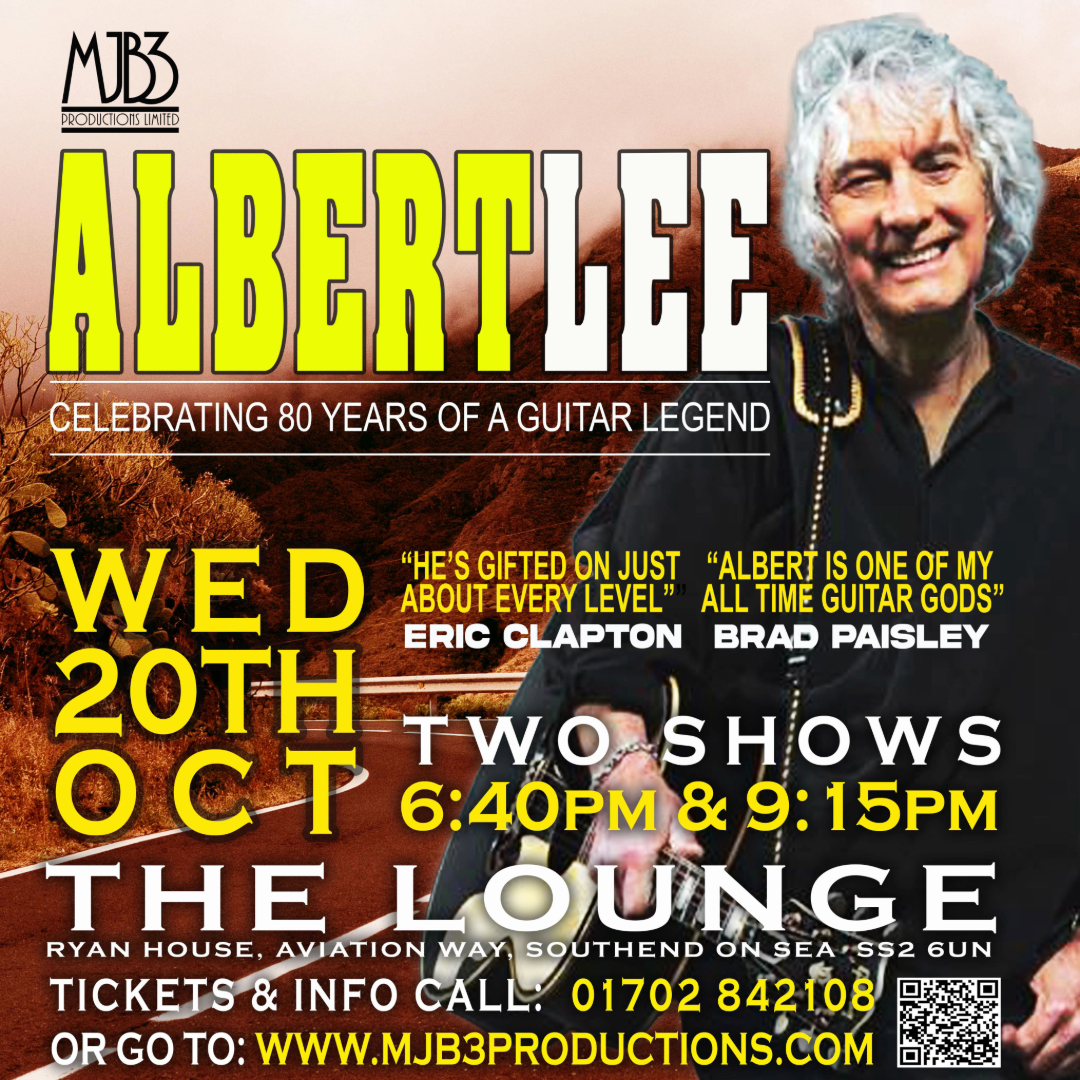 ALBERT LEE with full band - LIVE in 2027 ! WEDNESDAY 20 OCTOBER 2027 - SECOND SHOW - 9.15 PM