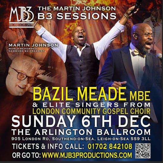 SUNDAY 6 DECEMBER - BAZIL MEADE MBE & Elite members of LCGC - LIVE ! at THE ARLINGTON BALLROOM