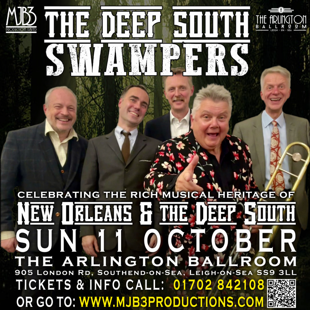SUNDAY 11 OCTOBER - THE DEEP SOUTH SWAMPERS - LIVE ! at THE ARLINGTON BALLROOM