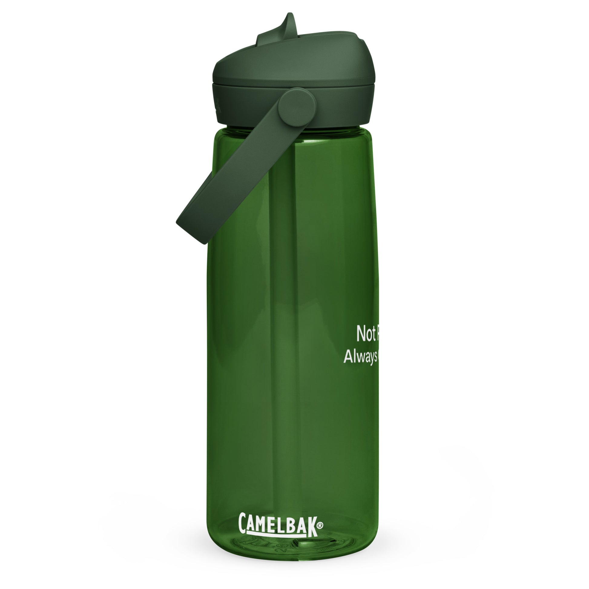 Flip straw water bottle