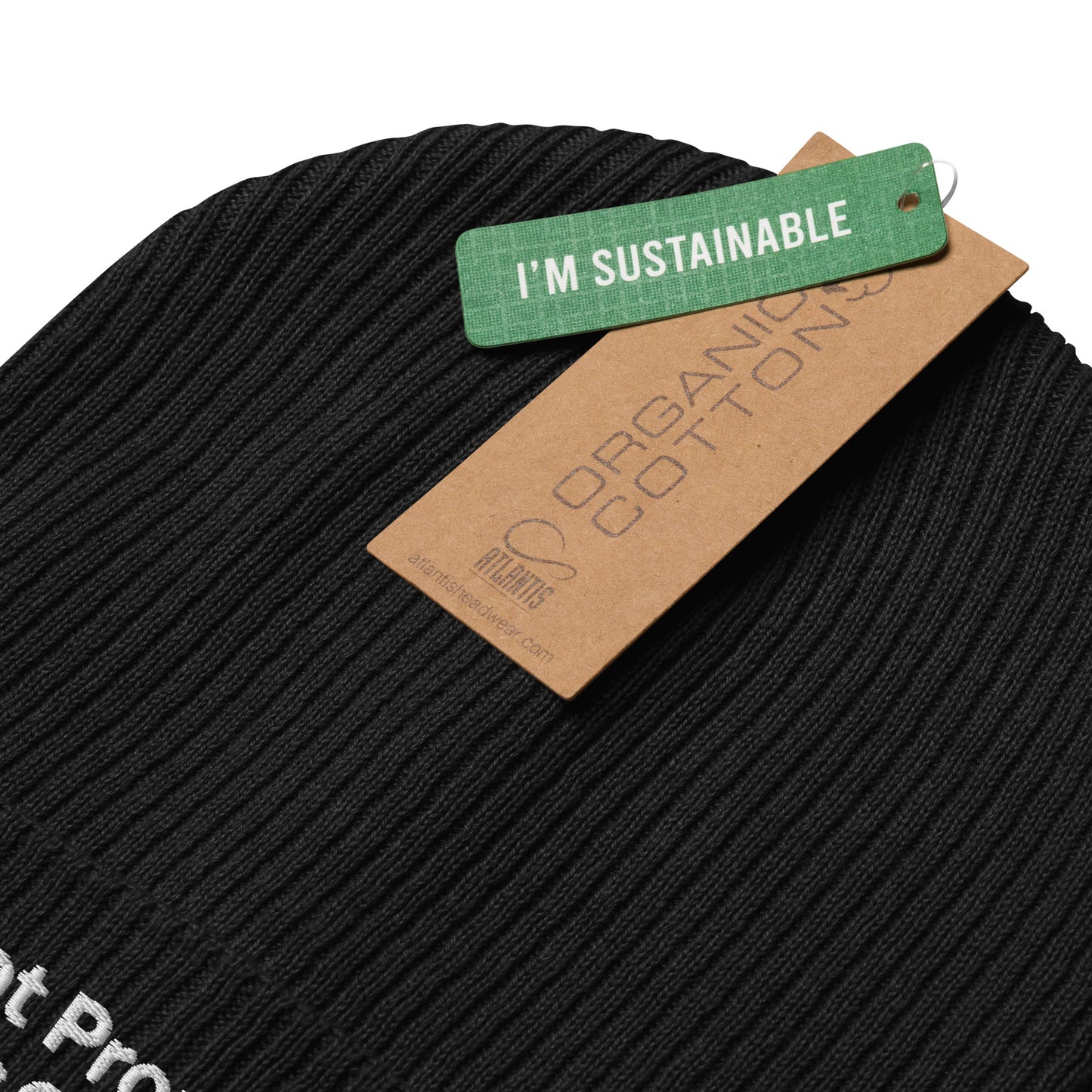 Organic ribbed beanie