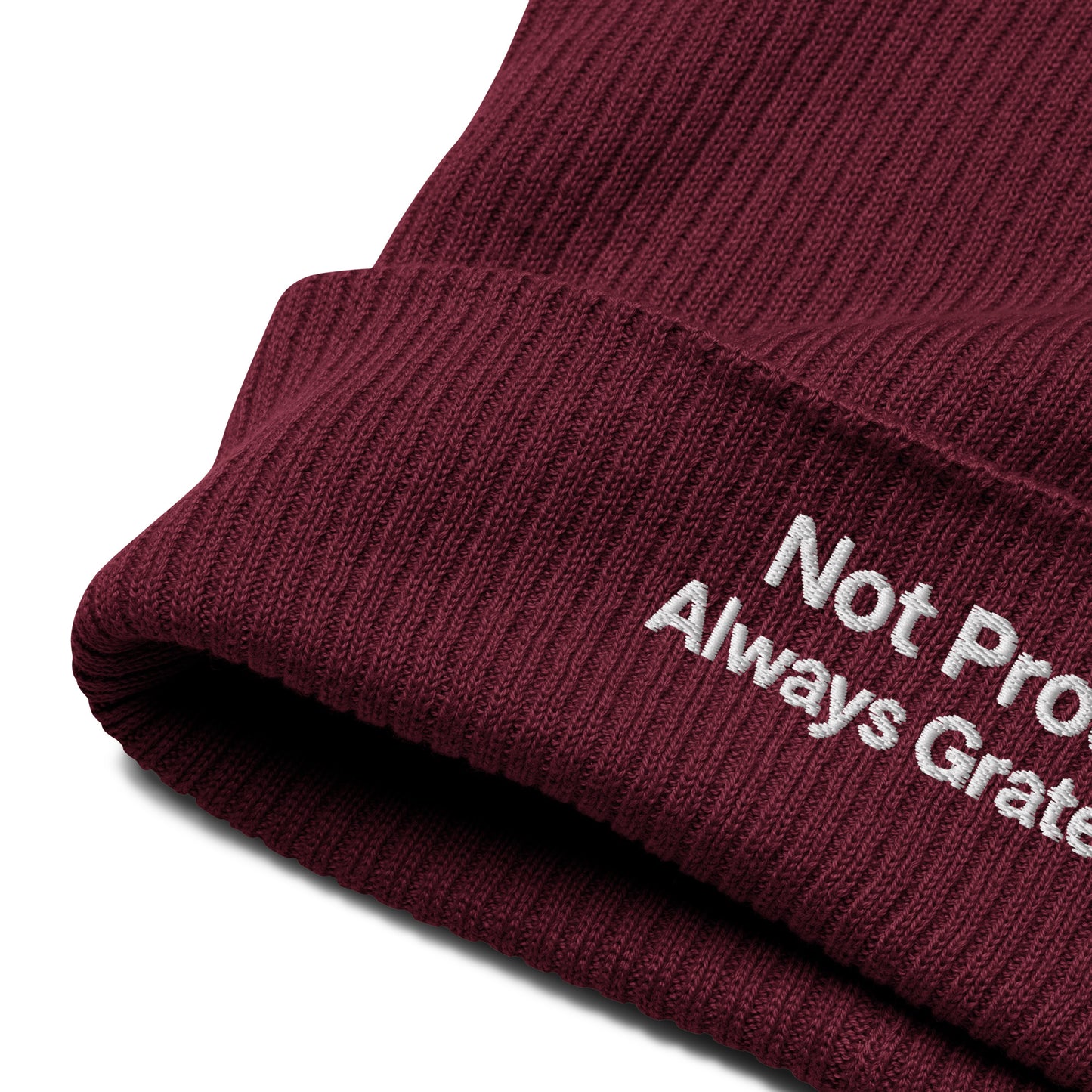 Organic ribbed beanie