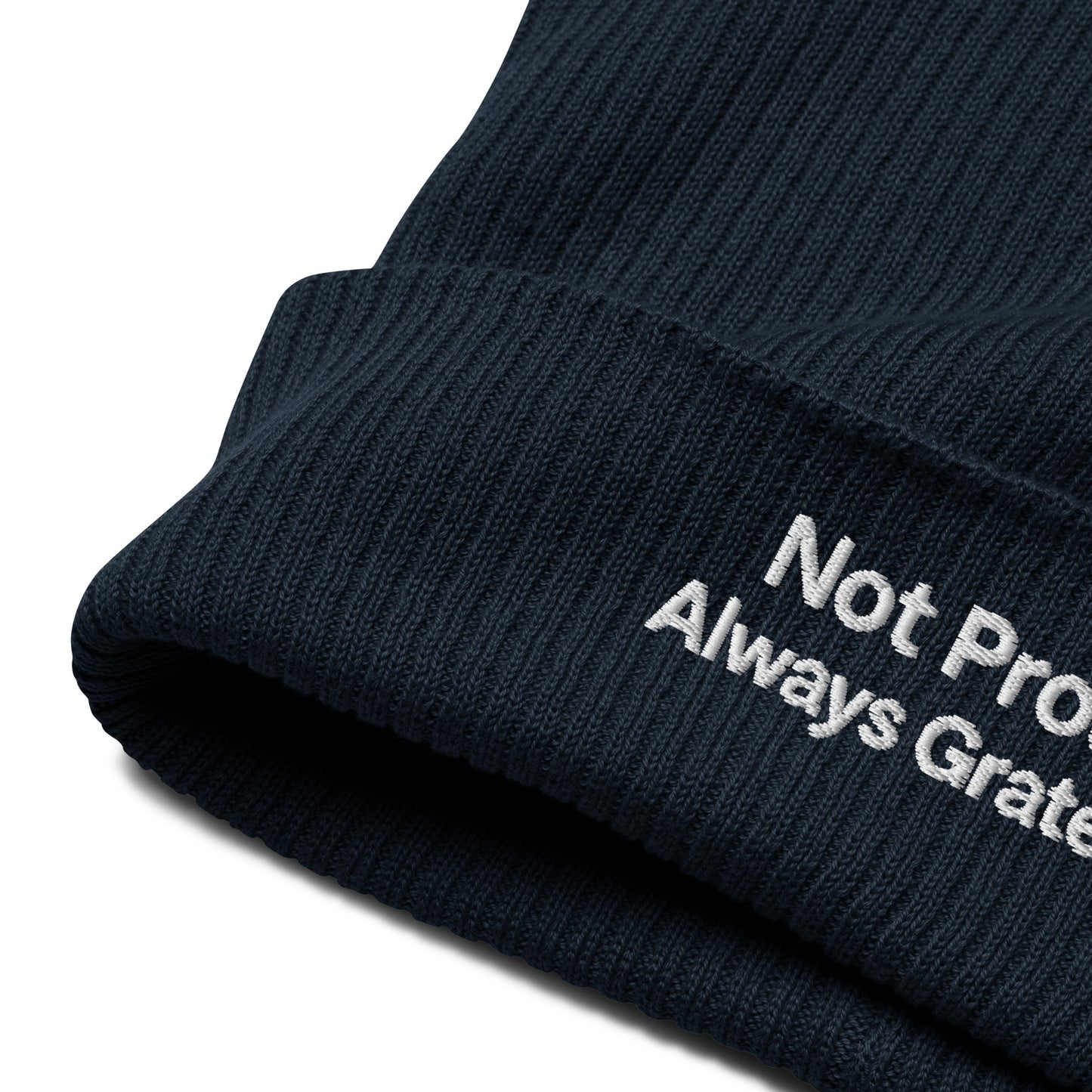 Organic ribbed beanie