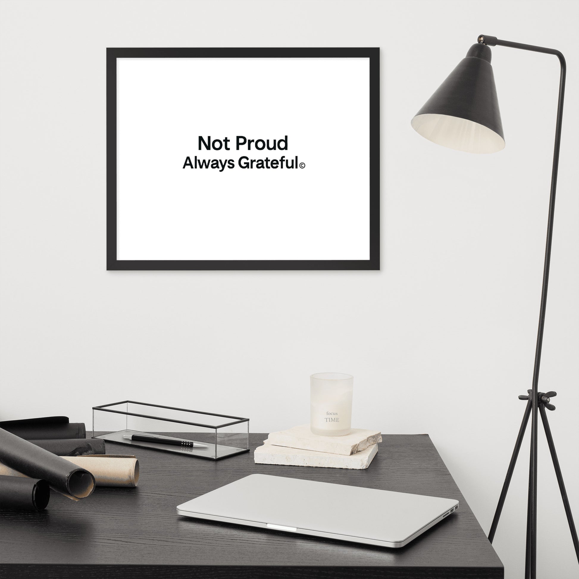 Framed photo paper poster