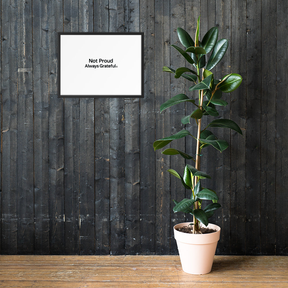 Framed photo paper poster