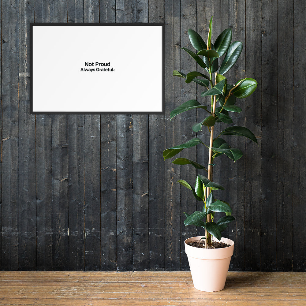 Framed photo paper poster